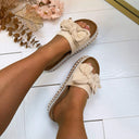 LOVA BOW SLIPPER 22-42 - BEIGE