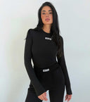 UNIQUE THE LABEL NENA LONGSLEEVE TOP BLACK/WHITE