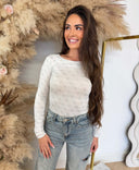 GUESS LS BOAT NK TEADORA TOP W6BP26K6284 - G012 OFFWHITE