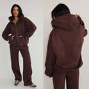UNIQUE THE LABEL NYLA WIDE LEG JOGGER CACAO