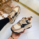 STEVE MADDEN PROGRESSIVE SNEAKER 7822 - KHAKI/BLACK
