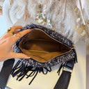 FRINGE BAG EC60313 - BLACK/WHITE