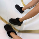 FLUFFY PANTOFFEL 9072 - BLACK