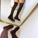 OVERKNEE LAARS R-653 - BROWN