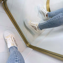 *SALE* FLOWER LACE SNEAKER LS698 - BEIGE