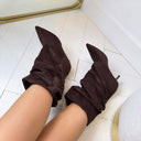 FEINER WILDLEDERSTIEFEL MIT ABSATZ DES8032 - KHAKI/SUE