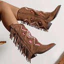 *SALE* FRINGE INDIAN BOOT Y2367 - CAMEL