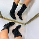BESTSELLER COWBOY STIEFEL DES953 - ALLBLACK
