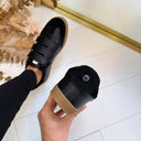 STEVE MADDEN DAYBREAK SNEAKER 3846 - BLACK ACTION LEATHER