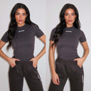 UNIQUE THE LABEL ROBYN SHORTSLEEVE CHARCOAL