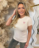 GUESS MINI TRIANGLE RUNDHALS T-SHIRT W2YI44J1314 - G67C PEACH