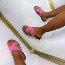 *SALE* LOVY DETAIL SLIPPER CQ-007 - FUCHSIA