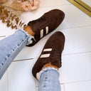 STRIPE SNEAKER 9863 - BROWN
