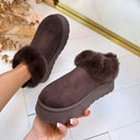 FLUFFY PANTOFFEL 9072 - BROWN