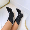 LEATHER LOOK LAARS DES957-1 - BLACK/PU