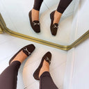 ANNE FRINGE MOCASSIN AQ212 - MARRON