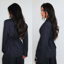 UNIQUE THE LABEL ROSIE BLOUSE PS DARK NAVY