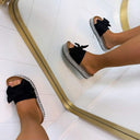 LOVA BOW SLIPPER 22-42 - BLACK