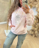 GUESS RHINESTONES MINI BEAR HOODIE V6BQ28K9361 - A60W PINK