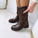 GESPY BOOT DES661 - BROWN/PU