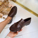 LEATHER LOOK INSTAPPER 68-428 - BROWN