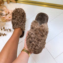FLUFFY PANTOFFEL 5833-21 - MOCHA BROWN