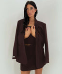 UNIQUE THE LABEL NOVEE BLAZER CHOCOLATE