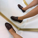 LEATHER LOOK INSTAPPER 68-428 - BROWN