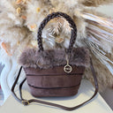 FURRY SHOPPING BAG EC60317 - COFFEE