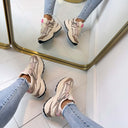 BUFFALO CLAW SNEAKER 16352 - CREAM/ROSE