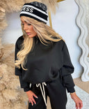 GUESS SEVYN 4G LOGO BEANIE W4BZ21Z3JD2 - FJGC BLACK