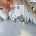 LIZZY HEART EARRING YY-0337 - GOLD