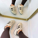 STRIPE SNEAKER 2001 - BEIGE/BROWN