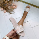 GUESS LOGO SUMMER SLIPPER FLJELSFAL03 - CREAM