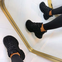 GLITTER SNEAKER 8-210 - BLACK