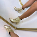 LEDER-LOOK-STIEFELETTE 6010-89 - GOLDEN/PU