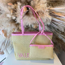 VALENTINO BAGS MAIAM SHOPPING BAG VBS9TE01PAG - NAT/ROSA