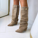 BRITNEY SUEDE LAARS 7665A- - 1 KHAKI