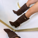BOTTES À TALONS DAISY DES8528 - MARRON/PU