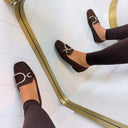 ANNE FRINGE MOCASSIN AQ212 - MARRON