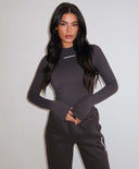 UNIQUE THE LABEL ROBYN LONGSLEEVE CHARCOAL