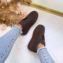 PLATEAU LACE SNEAKER PC308 - BROWN