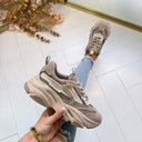 STEVE MADDEN POSSESSION-E SNEAKER 4652 - TAUPE/GRY SUE