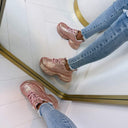 GLITTER SNEAKER 8-210 - CHAMPAGNE