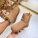 LIU JO JIL 10 COW SUEDE ANKLE BOOT SF6149 PX002 - COGNAC