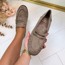 ANNE FRINGE SLIPPER AQ212 - BROWN