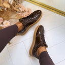 DWRS MIRABEL VERNIZ SNEAKER B11548-22 - DARK BROWN