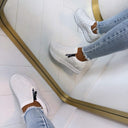 GLAM ZIP SNEAKER YY229 - WHITE