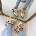 STEVE MADDEN SNEAKER SEDGWICK 5441 - WHITE/GOLD