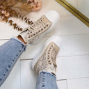 HIGH SNEAKER LS6002 - BEIGE